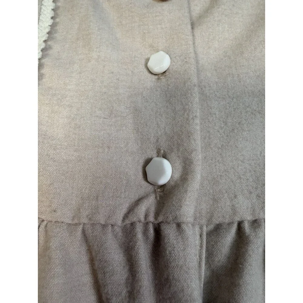 Artisan NY Dress long Sleeve Beige Smocked Baby Dress Polka Dot Detail 12 Months